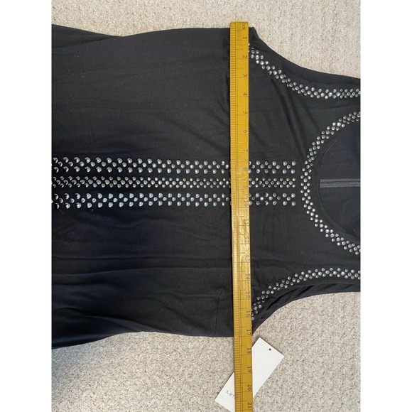 Karen Kane L13233 Black Isabel Silver Studded Stretch Jersey Dress Women's Large - Picture 11 of 12